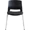 Lorell Arctic Series Stack Chairs Foam Black, Fabric Seat, PK2 42948 - alternate 5